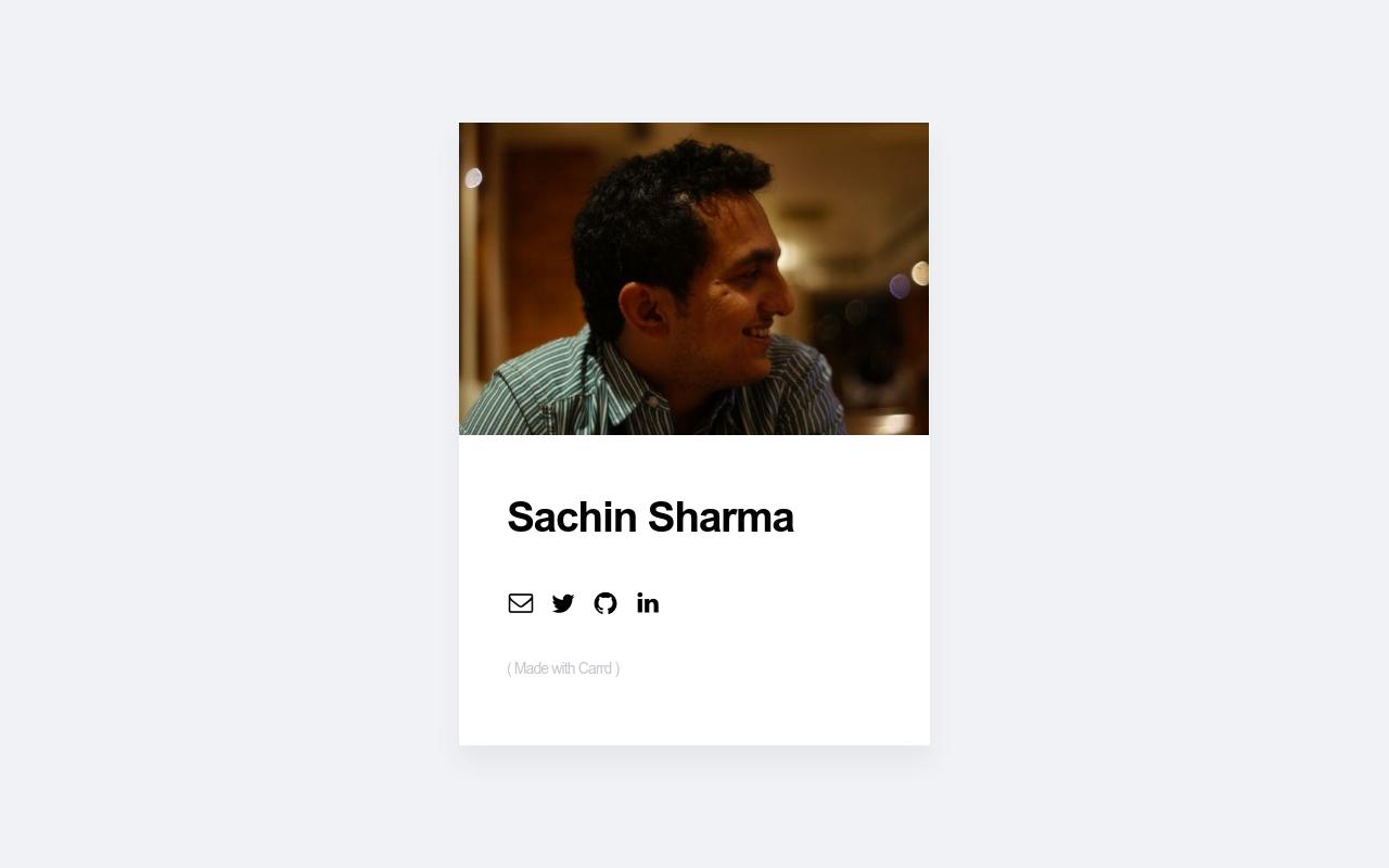 Carrd profile picture for @sachin
